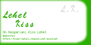 lehel kiss business card